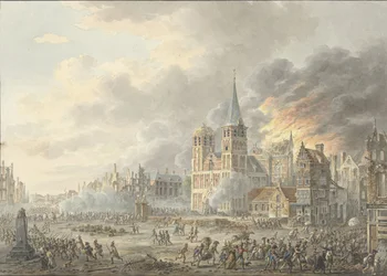 Erövringen av en stad av franska trupper
