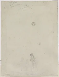 Skiss över bönder vid en fontän, 1784.
