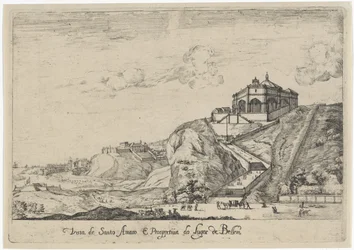 Utsikt över kyrkan Santo Amaro i Lissabon Vista de Santo Amaro e Prospectiva do Lugar de Bellem (titel på objekt) Utsikt över Lissabon (serietitel)