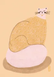 Mysig katt i tröja