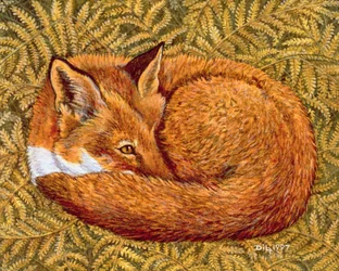 Cat-napping, 1997 (akryl på panel)