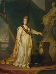 Katarina II som lagstiftare i rättvisans gudinnas tempel, 1783