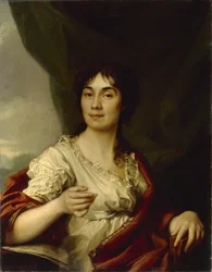 Porträtt av grevinnan Anna Stepanovna Protasova (1745-1826), omkring 1800