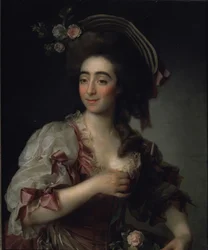 Porträtt av operasångerskan Anna Davia Bernucci, 1782
