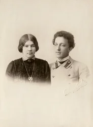 Alexander Blok, rysk poet, med sin fru Lyuba, ca 1900-talet