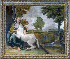 Jungfrun med en enhörning. 1604-05