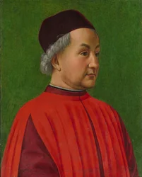 Porträtt av en man (tempera på trä)