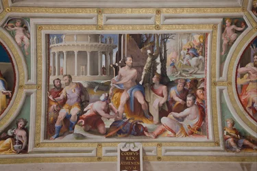 The Sacrifice of Codrus, kung av Atens offentliga dygder av grekiska och romerska hjältar, 1529-1535