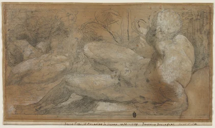 Tre manliga nakenbilder, ca. 1540-1547.