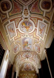 Fresk av taket på loggian i Villa Medicea, kallad Ferdinanda, 1596-1600 (fotografi)