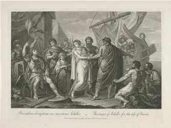 Achilles buar över sin förlust av Briseïs Akilles ilska för förlusten av Briseis (titel på objekt)