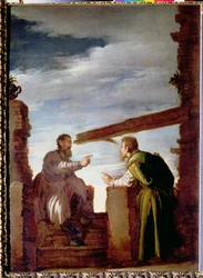 Liknelsen om smulan och bjälken, ca 1620 (olja på duk)