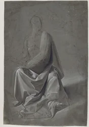 Studie av draperi (möjligen studie av evangelisten Matteus mantel)