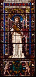 Representation av Saint Thomas Aquinas (målat glas
