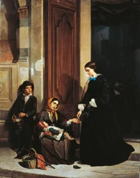 The Charity, av Induno Domenico