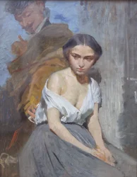 Förförelse, slutet av 1800-talet (olja på duk)