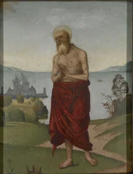 St. Onuphrius (olja på panel)