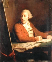 Porträtt av Francesco Bartolozzi (1727-1815) (olja på duk)