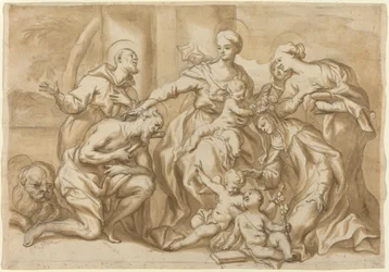 Madonna omgiven av heliga