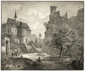 Kyrkan i Kobern vid Mosel