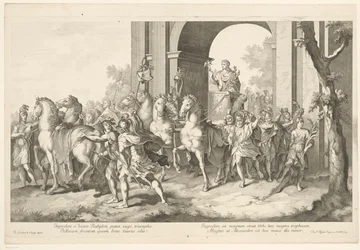Militär procession med Alexander den store på triumfvagn Alexander den stores triumf i Babylon (serietitel)