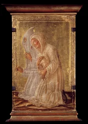 Två flagellerande trämålningar av Domenico Veneziano (1400-1481) 1400-talet (esp.) Bayonne, Bonnat-museet.
