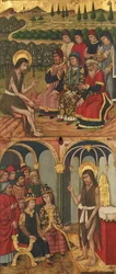 Panel av Johannes Döparen med scener ur hans liv, 1464-1507.