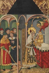 Panel med ängeln som visar sig för Zacharias..., 1464-1507.