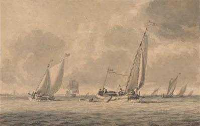 Pråmar på väg ut till havet