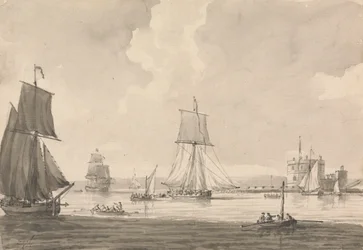Frakt i Southampton Water, utanför Calshott Castle
