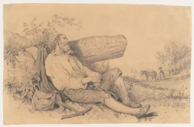 Sovande fältarbetare, 1842.