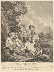 Barnsimning, ca. 1741
