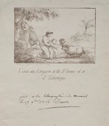 Helig familj på flykt till Egypten, 1809.