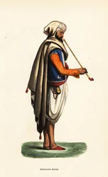 Morisk köpman med tobakspipa, Algeriet