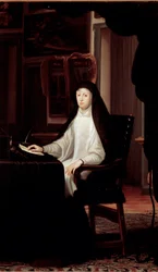 Porträtt av drottning Mary Anne av Österrikes änka (olja på duk