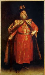 Den ryske ambassadören Peter Ivanovich Potemkin (målning på duk)