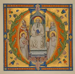 Add. 37472 f.3: Ett utsnitt ur ett gradual med en historiserad initial, 