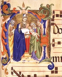 Ms 572 f.88r Historikert initial 