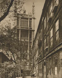 Pinnacled Tower of the Records Office från Cliffords Inn, c1935.