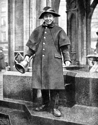 Town crier, Cambridge, England, 1936