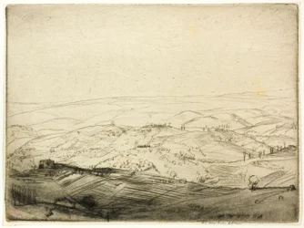 Skiss från San Gimignanos murar