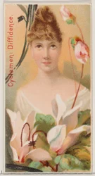 Cyclamen: Diffidence, från serien Floral Beauties and Language of Flowers N75 för Du..., 1892.