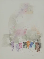 Threads, 2000 (färgpennor på papper)