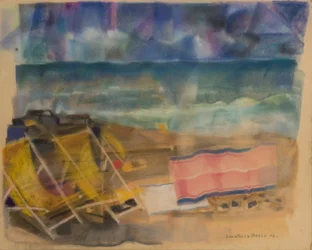 Åskväder kommer snart, 2002 (pastell på sammetspapper)