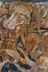 Madonna med barn och änglar, före 1443 (polykrom stuckatur)