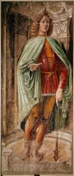 Ung man på klubben (Giovane dalla mazza) Cykel av Panigarola-familjens vapendragare. Fresko av Donato Bramante (1444-1514) Pinacoteca di Brera, Milano.
