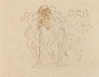 Musiker och dansande figurer