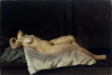 Kvinnlig figur liggande på rygg, 1912
