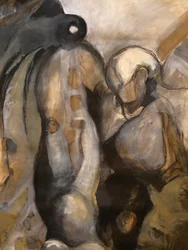 Abstrakta figurer i en omfamning
