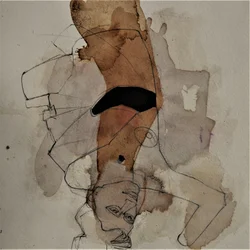 Abstrakt figur upp och ner